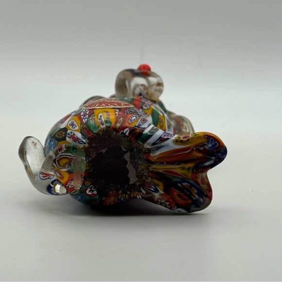 Vintage Murano Glass Hound Dog Millefiori Art Figurine Multi Color 3.75" - Picture 8 of 8